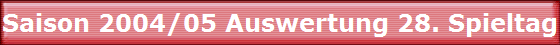 Saison 2004/05 Auswertung 28. Spieltag